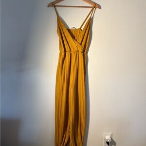Mustard Yellow Spaghetti Strapped Jumpsuit